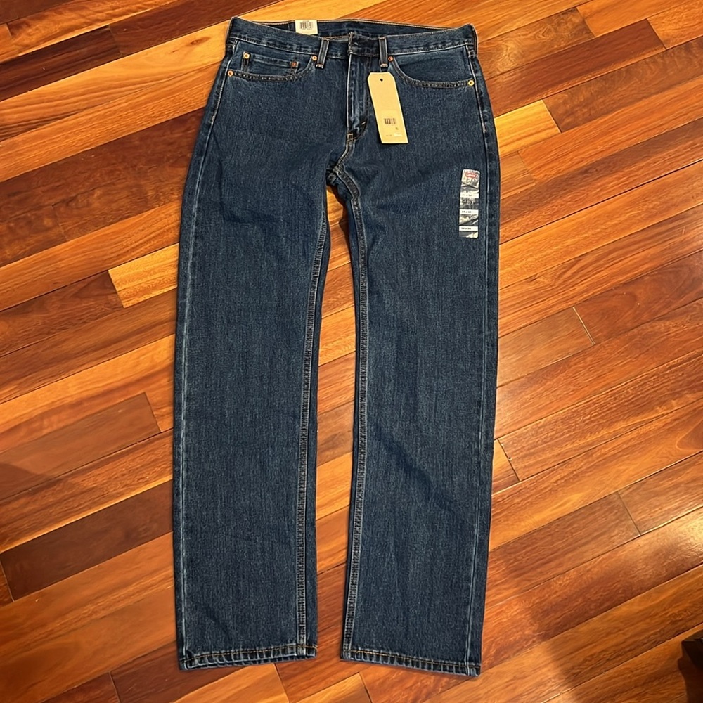 ⭐️ New Levi’s 505™ Regular Fit Dark Stonewash Jeans Size 34/34